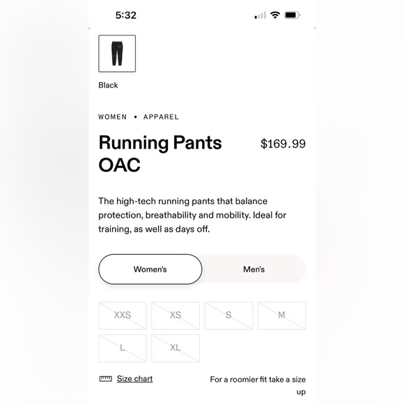 NWT - On Running Pants - Women’s Size Small - BLACK - Picture 7 of 8